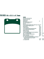 Klocki hamulcowe EBC FA103V 58 x 53.5 x 8.7mm NA PRZÓD