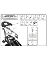 Stelaż GIVI pod kufer centralny Monolock Suzuki Gladius 650 (09-16)[płyta Monolock w zestawie]