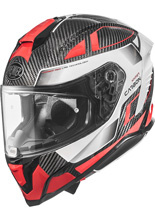 Kask integralny Premier Hyper Carbon TK92 czarno-biały-czerwony