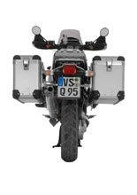 Zestaw: kufry boczne z anodowanego aluminium srebrne "And-S" Zega Pro + stelaże srebrne Touratech BMW R1150GS/R1150GS Adventure/R1100GS/R850GS (38+45L)