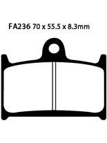 Klocki hamulcowe EBC FA236 70 x 55.5 x 8.3mm NA PRZÓD