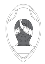 Wyściółka AGV do kasku K1 czarna