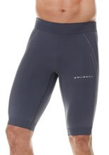 Legginsy krótkie Brubeck Running Force szare