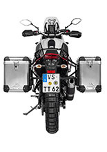 Zestaw: kufry boczne aluminiowe srebrne Zega Pro + stelaże czarne Touratech Yamaha Tenere 700 / World Raid (38+45L)