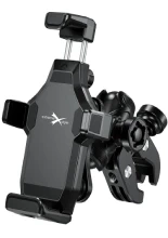 Uchwyt motocyklowy na telefon Biketec antywibracyjny, montowany na kierownicę czarny [Typ: R18]