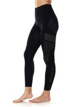 Leginsy damskie BRUBECK Dry z długą nogawką czarno-szare