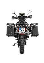 Zestaw: kufry boczne czarne Zega Evo + stelaże srebrne Touratech KTM 890 Adventure/R, 790 Adventure/R (38/38L)