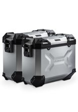 Zestaw: kufry boczne + stelaże PRO TRAX ADV SW-MOTECH do Triumph Tiger 1200 XCa / XCx/ XR / XRt / XRx (17-) [pojemność 2 x 37 L] srebrne