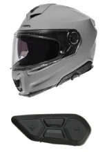 Zestaw: kask integralny Schuberth S3 szary + dedykowany interkom motocyklowy