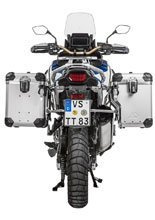 Zestaw: kufry boczne z anodowanego aluminium srebrne Zega Evo X + stelaże srebne Touratech Honda CRF1100L Africa Twin (22-)/ Adventure Sports (2 x 45L)