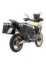 Zestaw: kufry boczne z anodowanego aluminium czarne Zega Pro + stelaże czarne Touratech Honda CRF1000L Africa Twin (18-) /CRF1000L Adventure Sports (38+45L)
