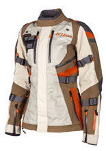 Kurtka motocyklowa damska tekstylna Klim Artemis brązowo-pomarańczowa