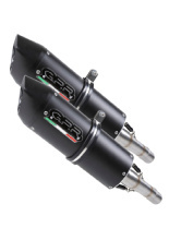 Podwójny Tłumik G.P.R Furore Evo4 Nero [Slip-On, Black Aluminium] - Aprilia Dorsoduro 1200 [11-16]