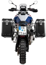 Zestaw: kufry boczne czarne "And-Black" Zega Pro + stelaże srebrne Touratech BMW F 900 GS (24-) [poj.: 31+38l]