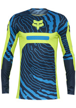 Bluza enduro Fox Flexair Impression niebiesko-żółta-fluo