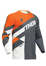 Bluza enduro Thor Sector Checker szaro-pomarańczowa