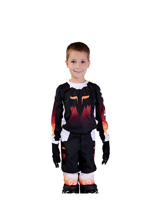 Bluza enduro dziecięca Fox 180 Flora Kids czarno-biało-czerwona