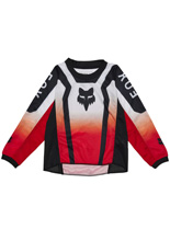 Bluza enduro dziecięca Fox 180 Lean czarno-czerwona-fluo