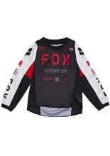 Bluza enduro dziecięca Fox 180 Race Spec czarno-czerwona-fluo