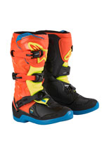 Buty enduro dziecięce Alpinestars MX Tech 3S Youth pomarańczowo-żółto-niebieskie