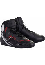 Buty motocyklowe Alpinestars Faster-3 Rideknit czarno-srebrno-czerwone