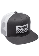 Czapka Thor Checker Trucker szaro-biała