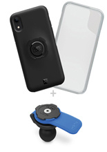 Etui na telefon iPhone XR + pokrowiec przeciwdeszczowy + uchwyt kulowy Quad Lock