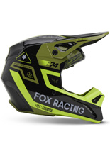 Kask enduro Fox V1 Race Spec Pale czarno-zielony