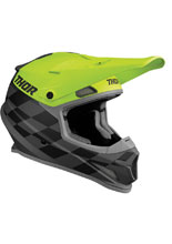 Kask enduro Thor Sector Birdrock szaro-fluo żółty mat