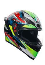 Kask integralny AGV K1 S Dundee zółto-czerwony matowy