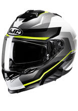 Kask integralny HJC i71 Nior szaro-biało-żółty