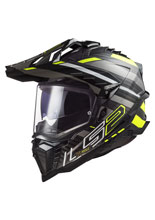 Kask integralny LS2 MX701 Explorer C Edge czarno-biało-żółty