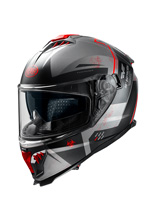 Kask integralny Premier Typhoon BA17 BM czarno-szaro-czerwony matowy