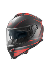 Kask integralny Premier Typhoon FR 92 BM czerwono-czarny matowy