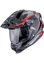 Kask integralny Scorpion ADF-9000 Air Feat czarno-srebrno-czerwony