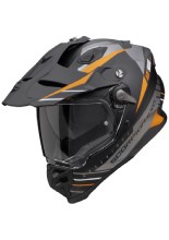 Kask integralny Scorpion ADF-9000 Air Feat czarno-srebrno-pomarańczowy matowy