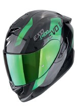 Kask integralny Scorpion Exo-1400 Evo II Carbon Air Platted czarno-zielony