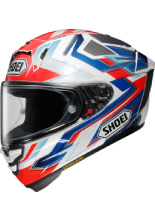 Kask integralny Shoei X-SPR PRO Escalate TC-10 czerwono-biało-niebieski