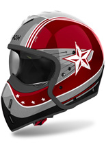 Kask modułowy Airoh J110 Command czerwono-szary