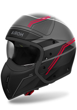 Kask modułowy Airoh J110 Slim czarno-czerwony matowy