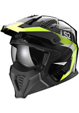 Kask modułowy LS2 OF606 Drifter Triality czarno-biało-żółty