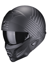 Kask modułowy Scorpion Exo-Combat II Miles matowy czarno-srebrny