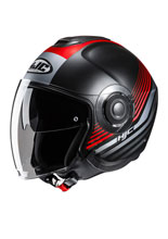 Kask otwarty HJC i40N Dova czerwono-czarny