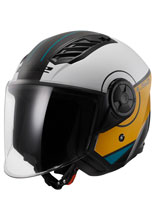 Kask otwarty LS2 OF616 Airflow II Cover czarno-biało-brązowy