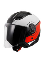 Kask otwarty LS2 OF616 Airflow II Cover czarno-biało-czerwony matowy