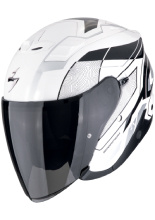 Kask otwarty Scorpion Exo-Z1 Vue biało-czarno-srebrny