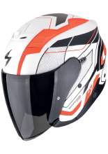 Kask otwarty Scorpion Exo-Z1 Vue biało-czerwono-czarny matowy