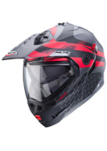 Kask szczękowy Caberg Tourmax X Sarabe szaro-czarno-czerwony