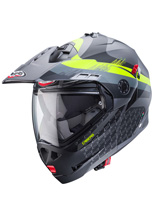 Kask szczękowy Caberg Tourmax X Sarabe szaro-czarno-żółty fluo