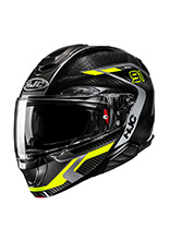 Kask szczękowy HJC RPHA 91 Carbon Lagos czarno-żółty